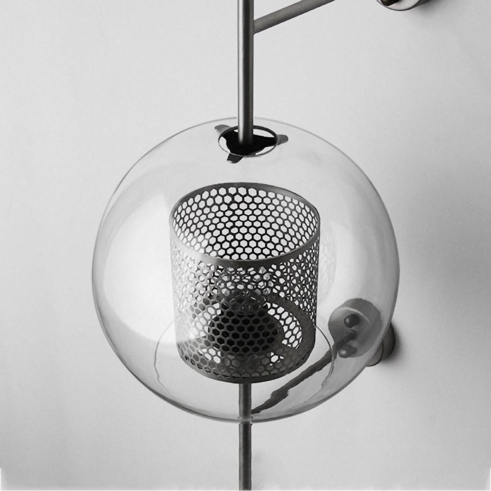 Glass Wall Light with Adjustable Brightness