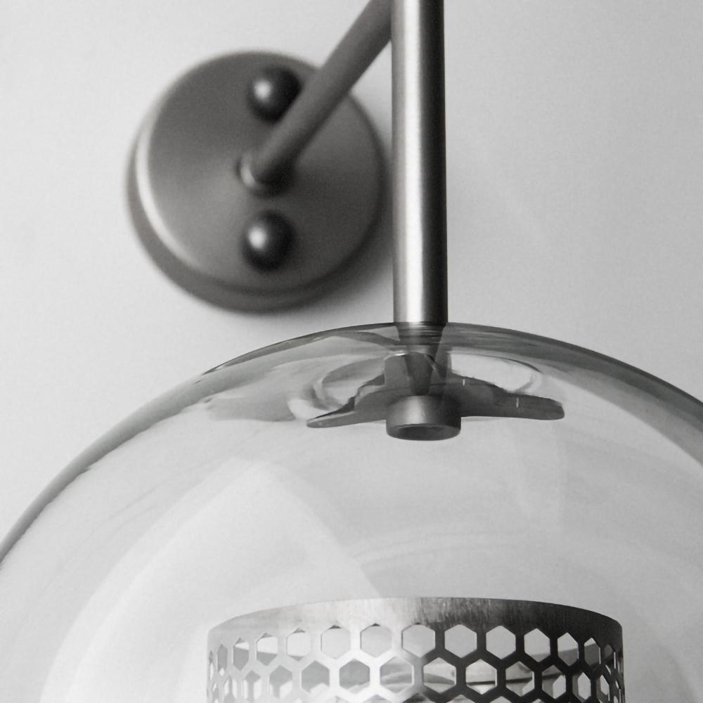 Glass Wall Light with Adjustable Brightness