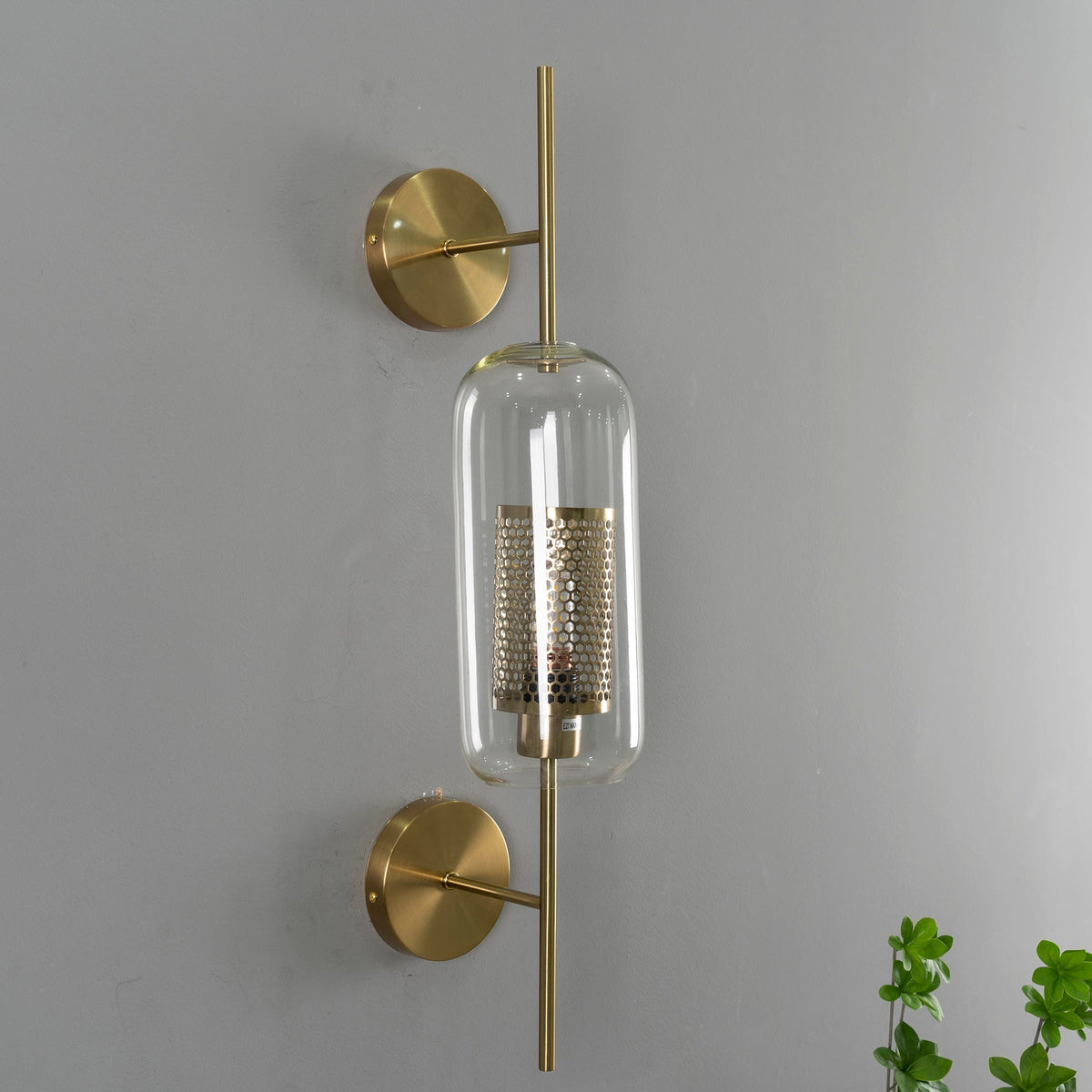 Glass Wall Light with Adjustable Brightness