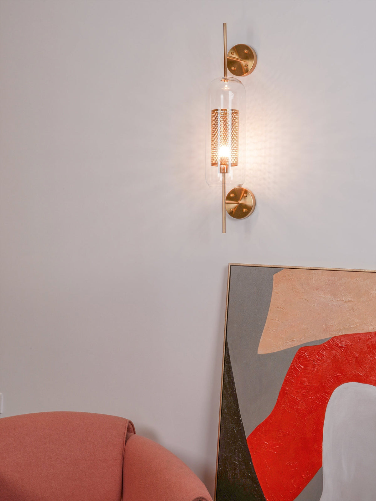 Glass Wall Light with Adjustable Brightness
