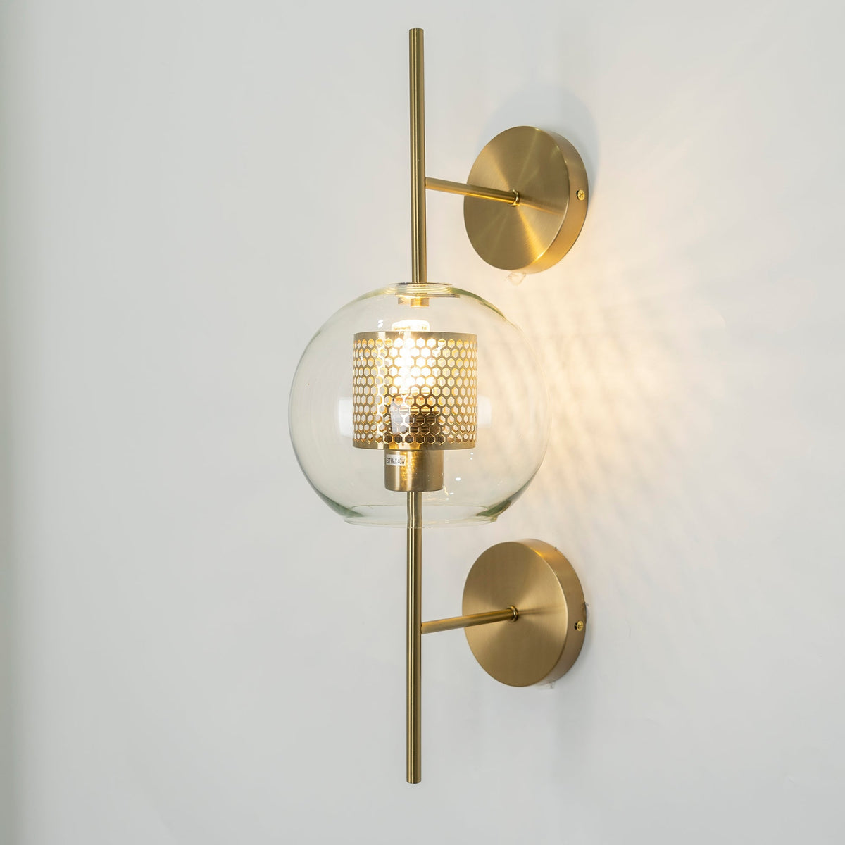 Glass Wall Light with Adjustable Brightness