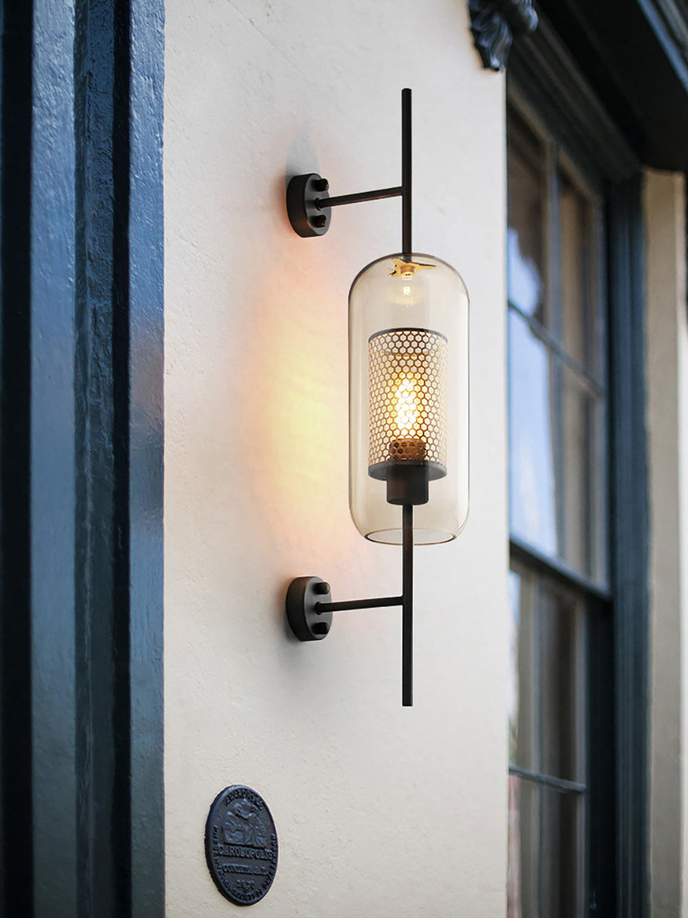 Glass Wall Light with Adjustable Brightness