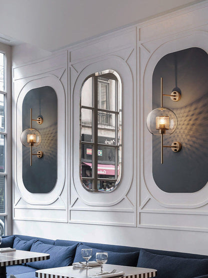 Glass Wall Light with Adjustable Brightness