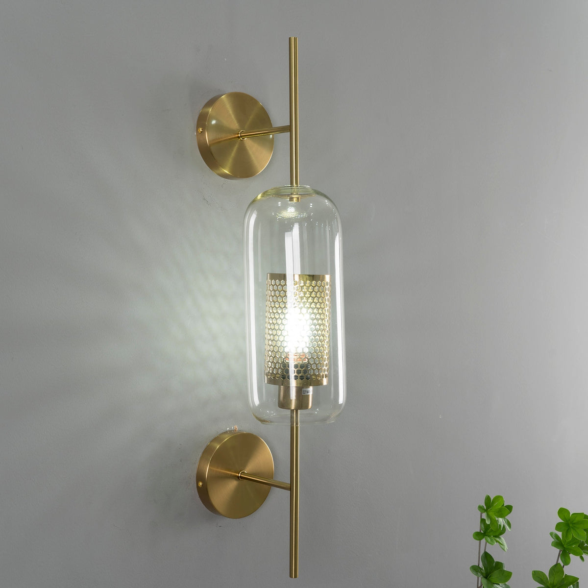 Glass Wall Light with Adjustable Brightness