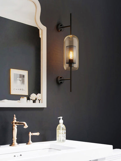 Glass Wall Light with Adjustable Brightness
