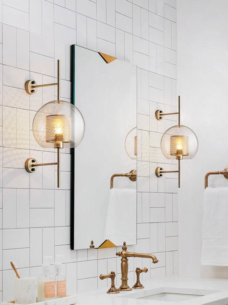 Glass Wall Light with Adjustable Brightness