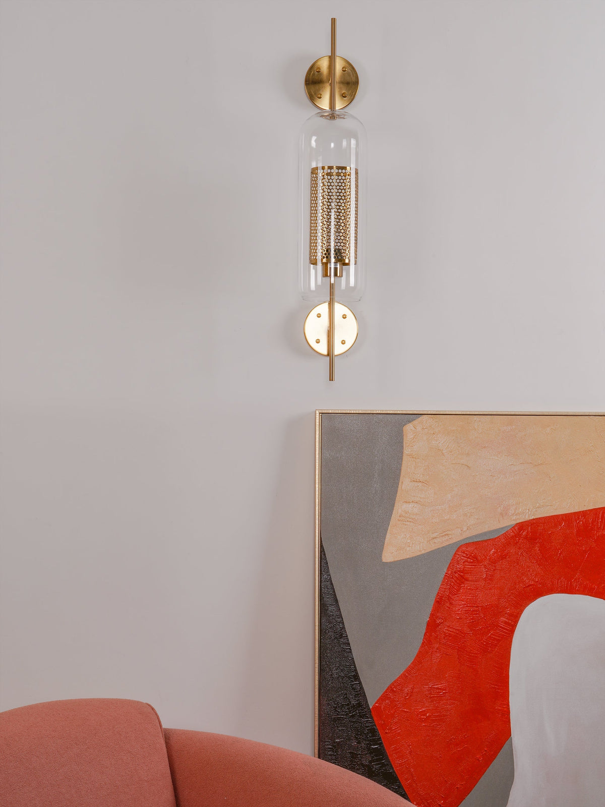 Glass Wall Light with Adjustable Brightness
