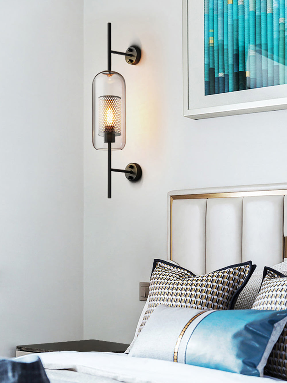 Glass Wall Light with Adjustable Brightness