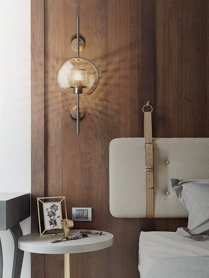 Glass Wall Light with Adjustable Brightness