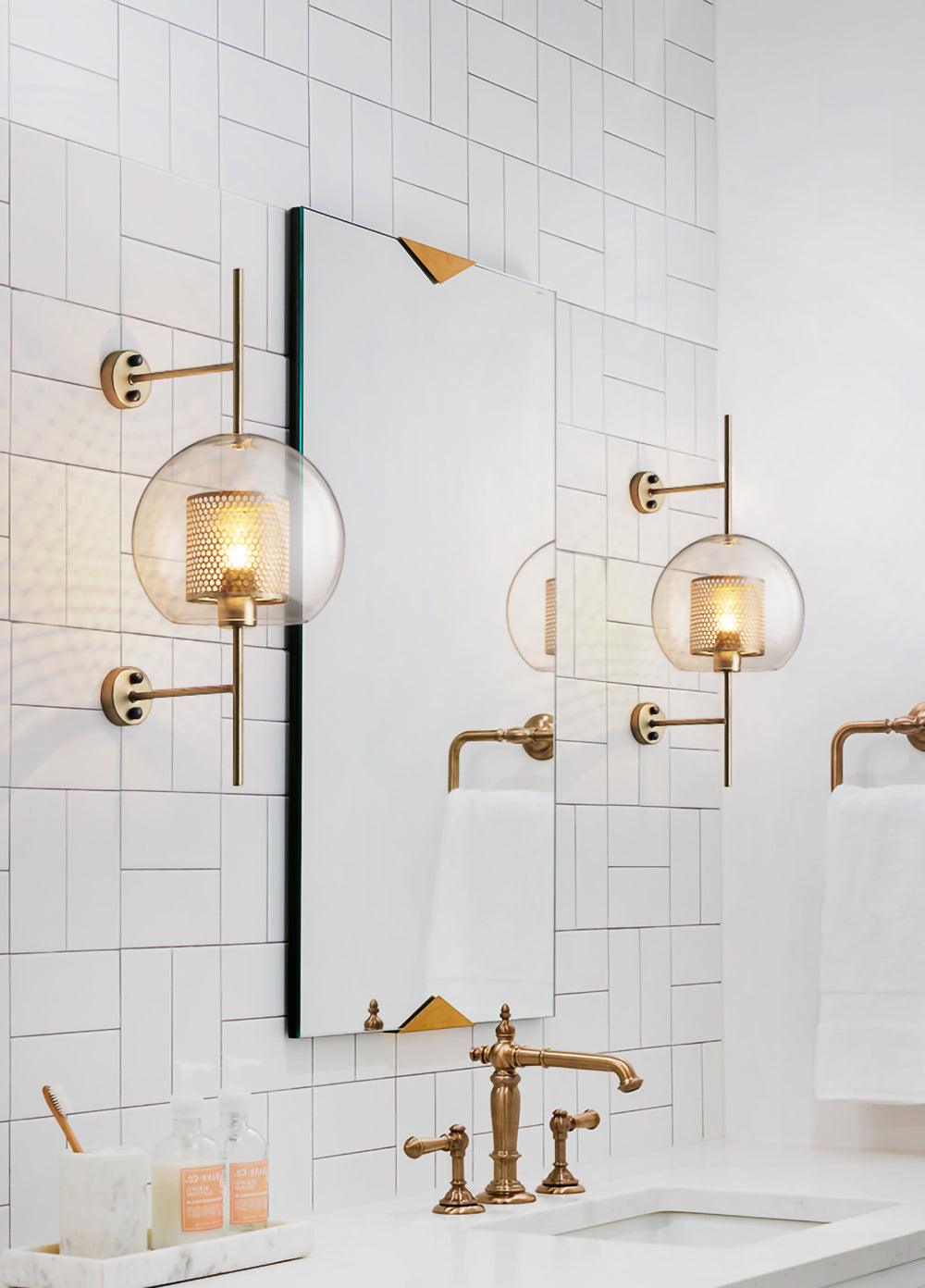 Glass Wall Light with Adjustable Brightness