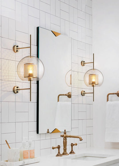 Glass Wall Light with Adjustable Brightness
