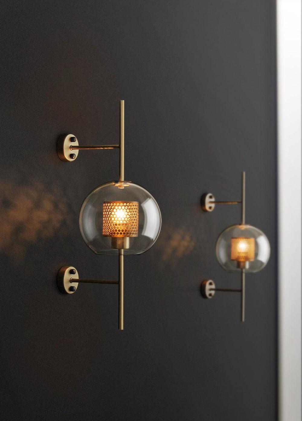 Glass Wall Light with Adjustable Brightness