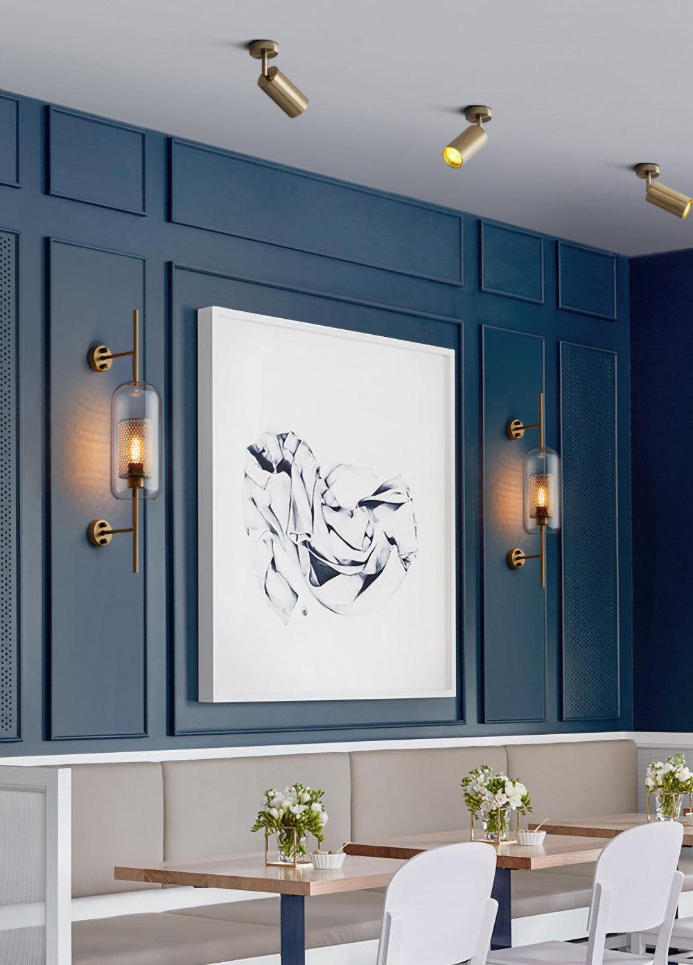 Glass Wall Light with Adjustable Brightness