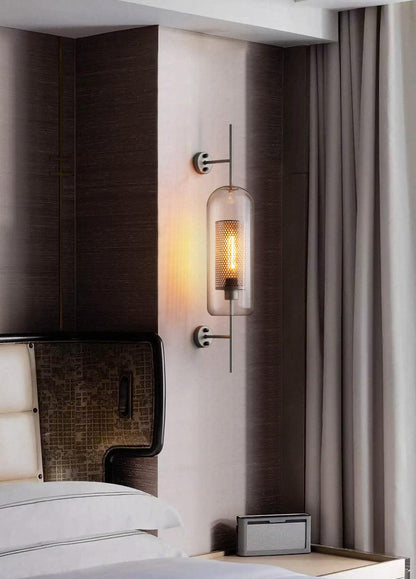 Glass Wall Light with Adjustable Brightness