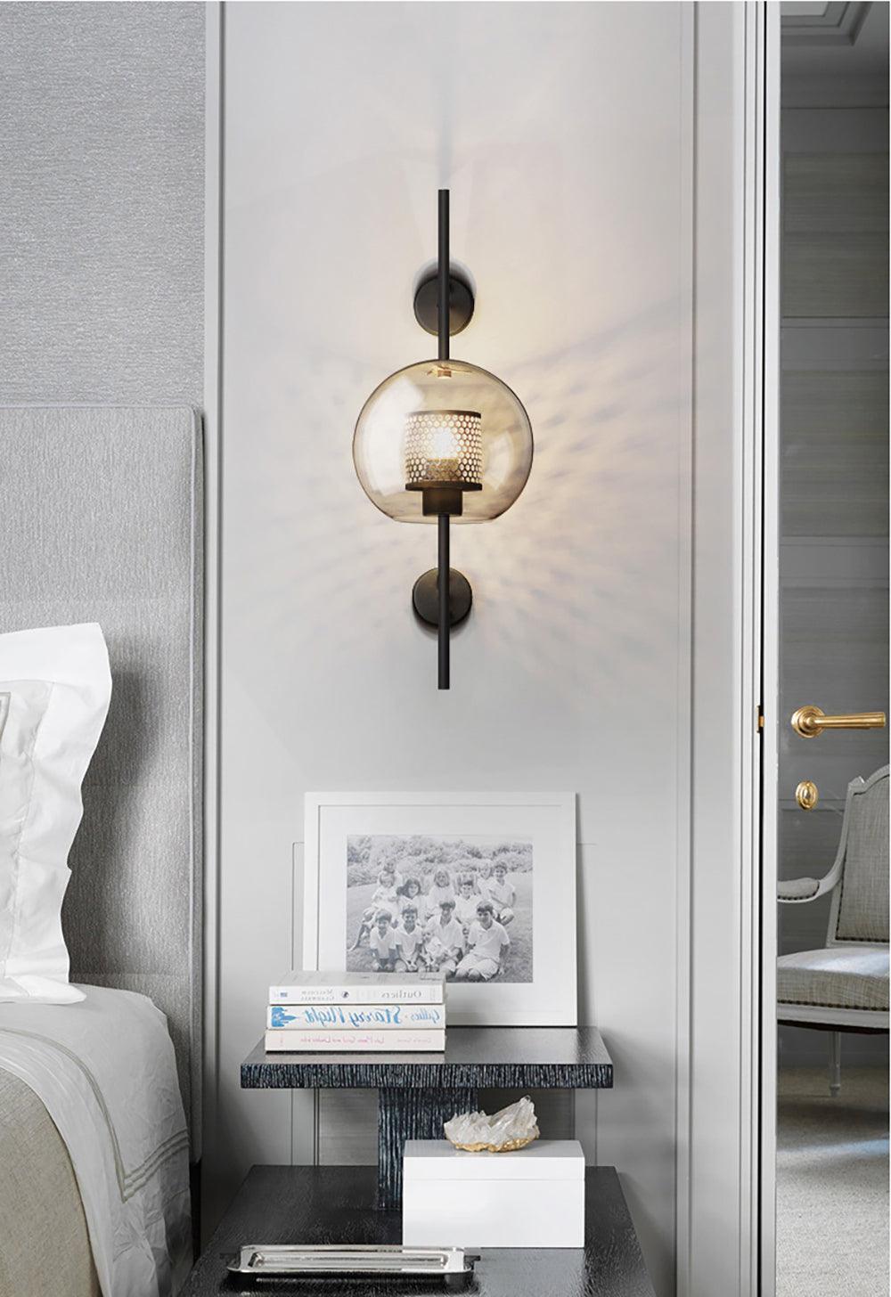 Glass Wall Light with Adjustable Brightness