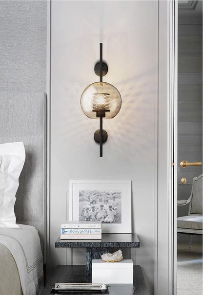 Glass Wall Light with Adjustable Brightness