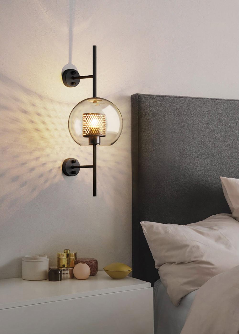 Glass Wall Light with Adjustable Brightness