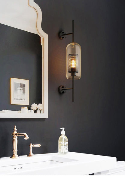 Glass Wall Light with Adjustable Brightness