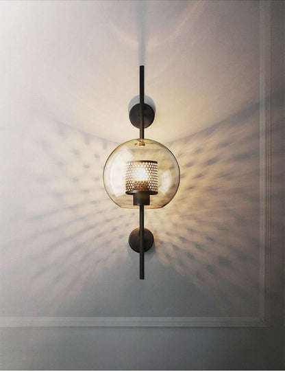 Glass Wall Light with Adjustable Brightness