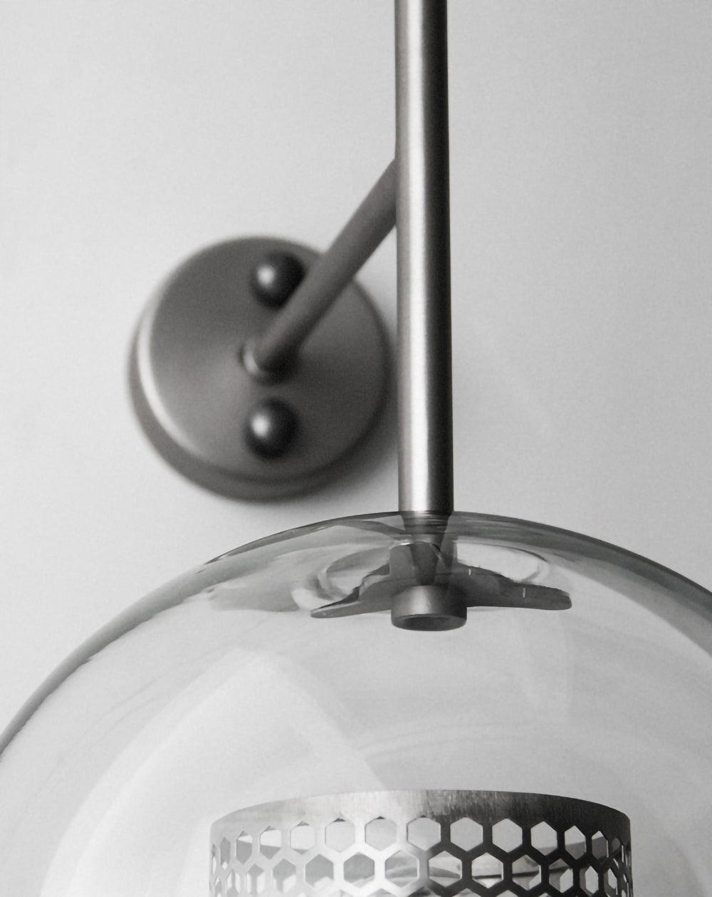 Glass Wall Light with Adjustable Brightness