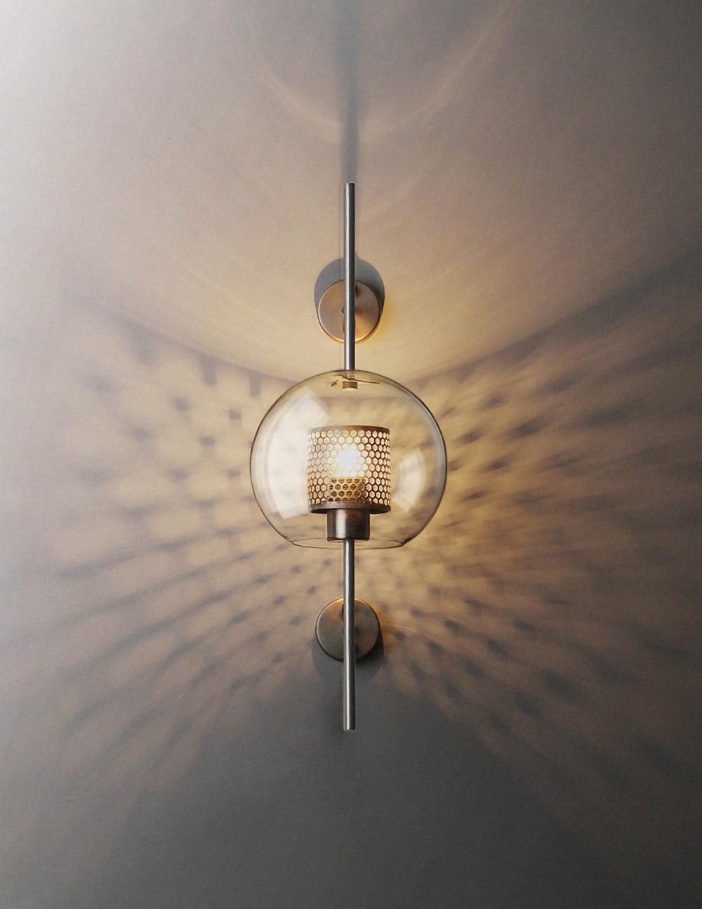 Glass Wall Light with Adjustable Brightness