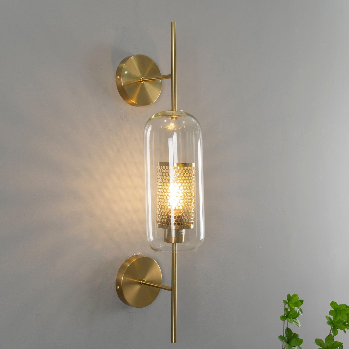 Glass Wall Light with Adjustable Brightness