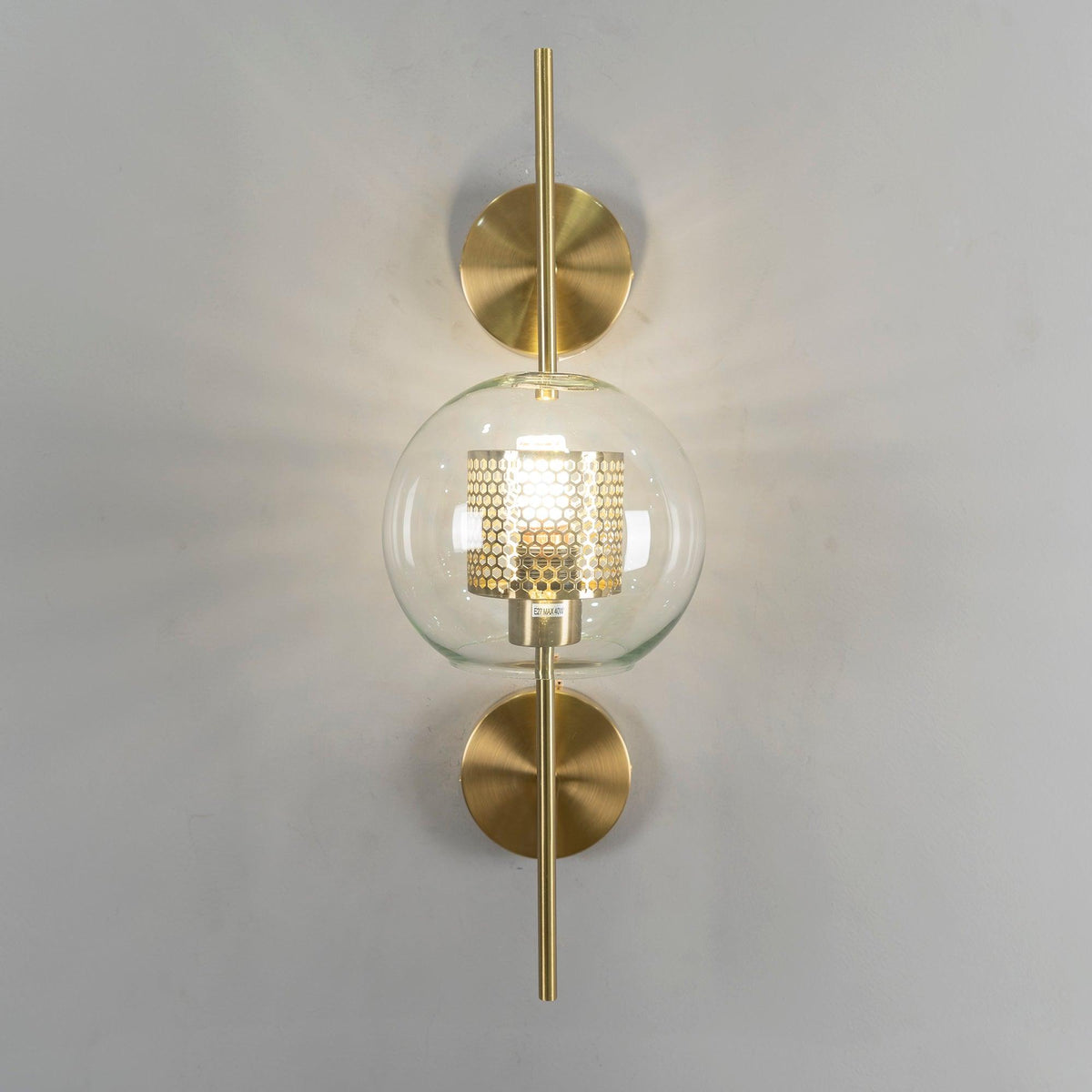 Glass Wall Light with Adjustable Brightness