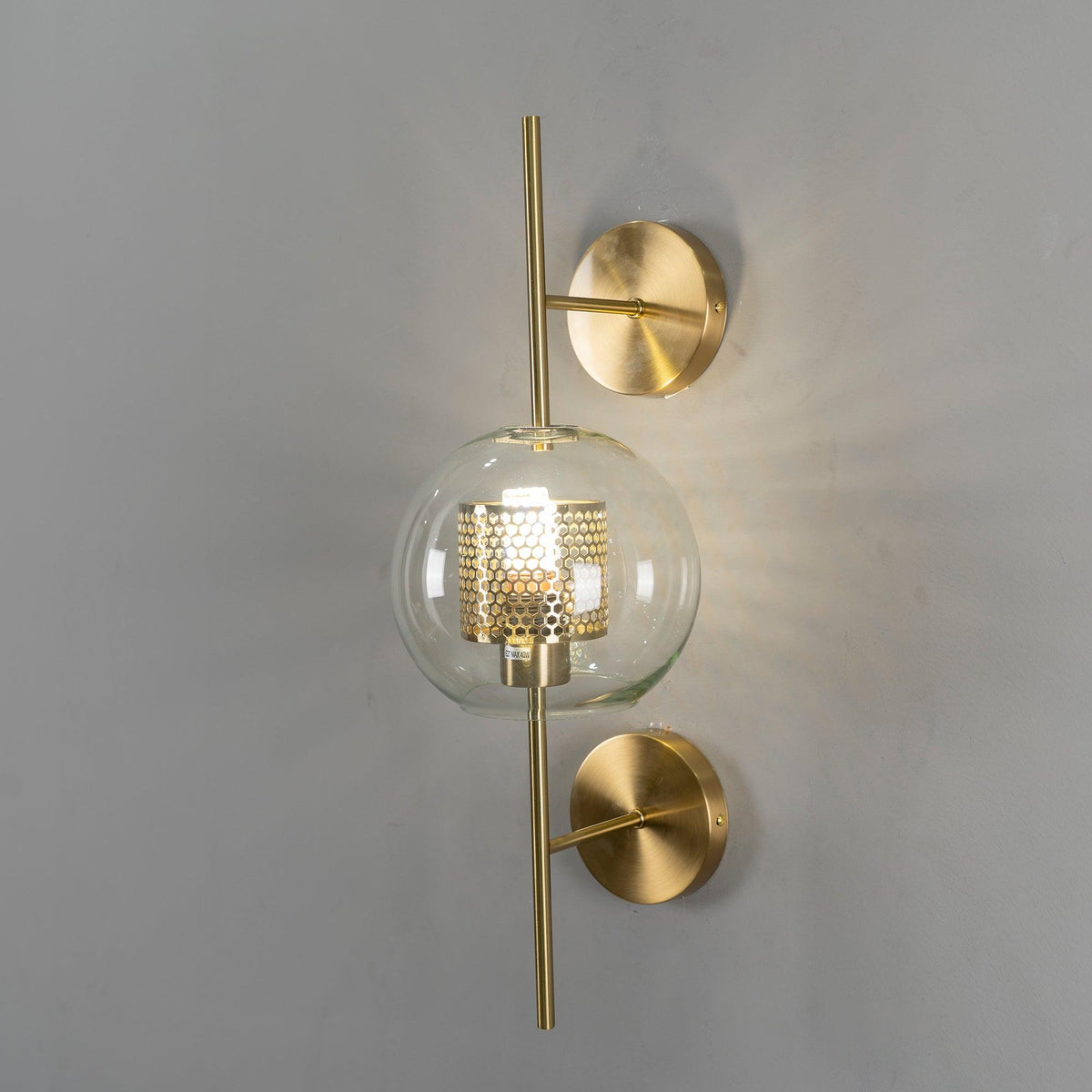 Glass Wall Light with Adjustable Brightness