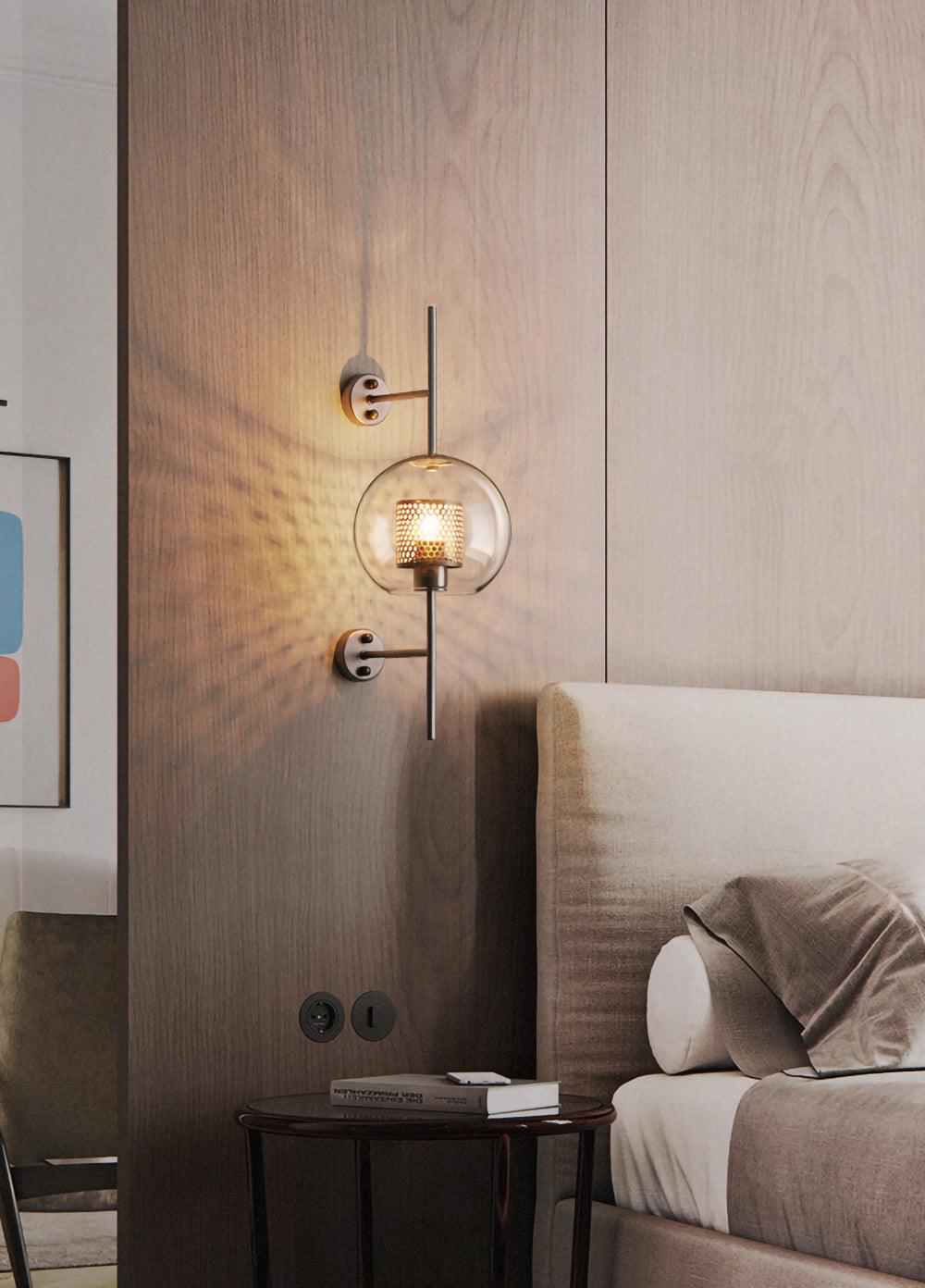 Glass Wall Light with Adjustable Brightness