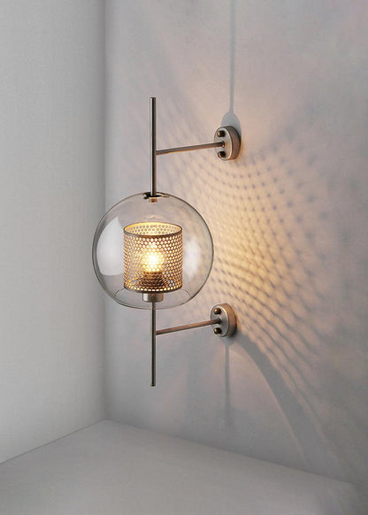 Glass Wall Light with Adjustable Brightness