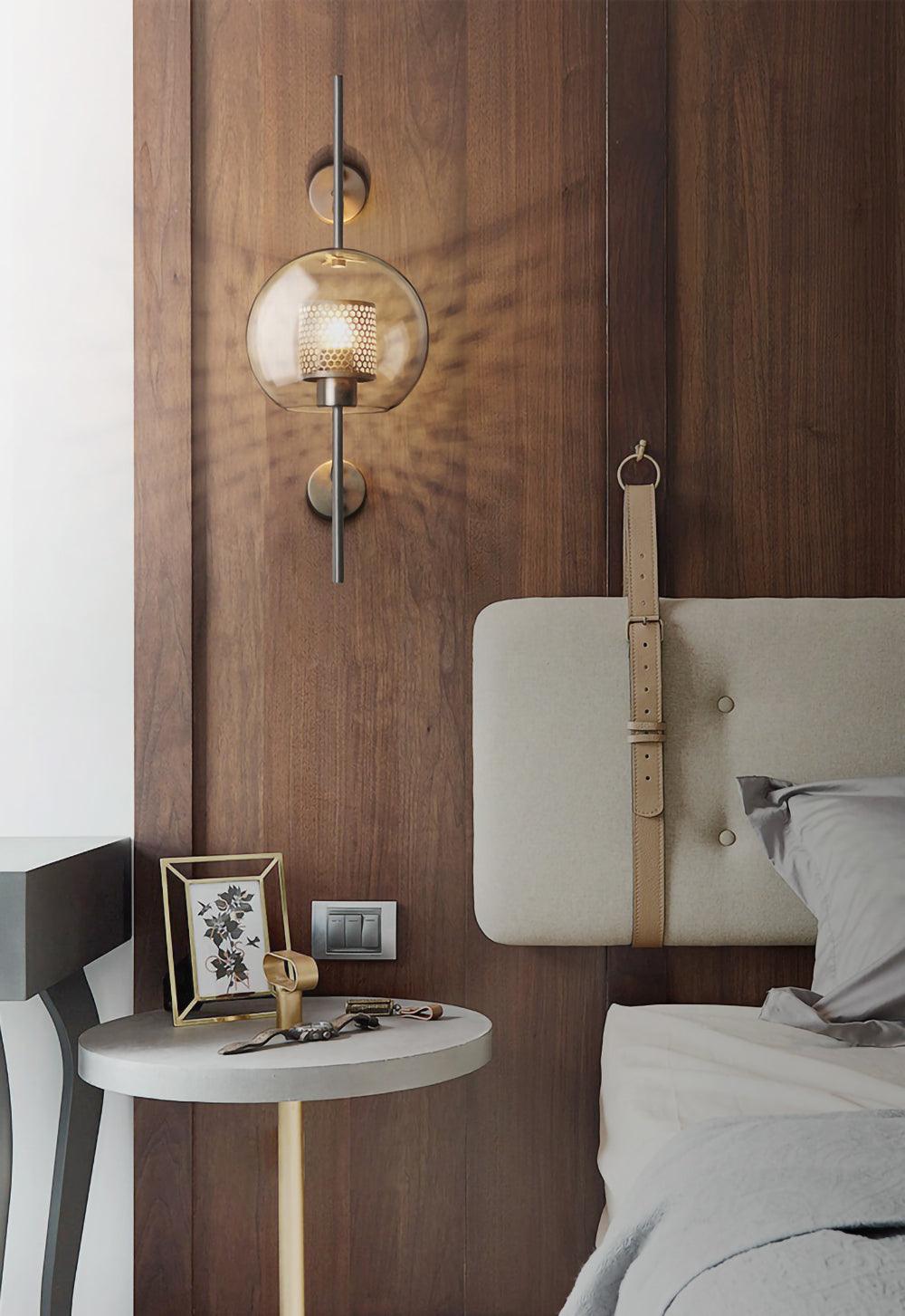 Glass Wall Light with Adjustable Brightness