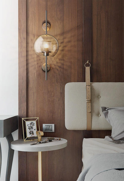 Glass Wall Light with Adjustable Brightness