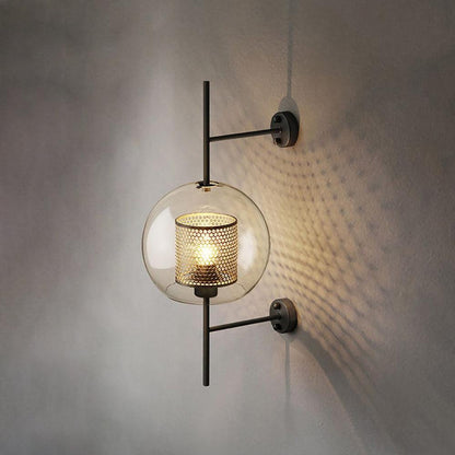 Glass Wall Light with Adjustable Brightness