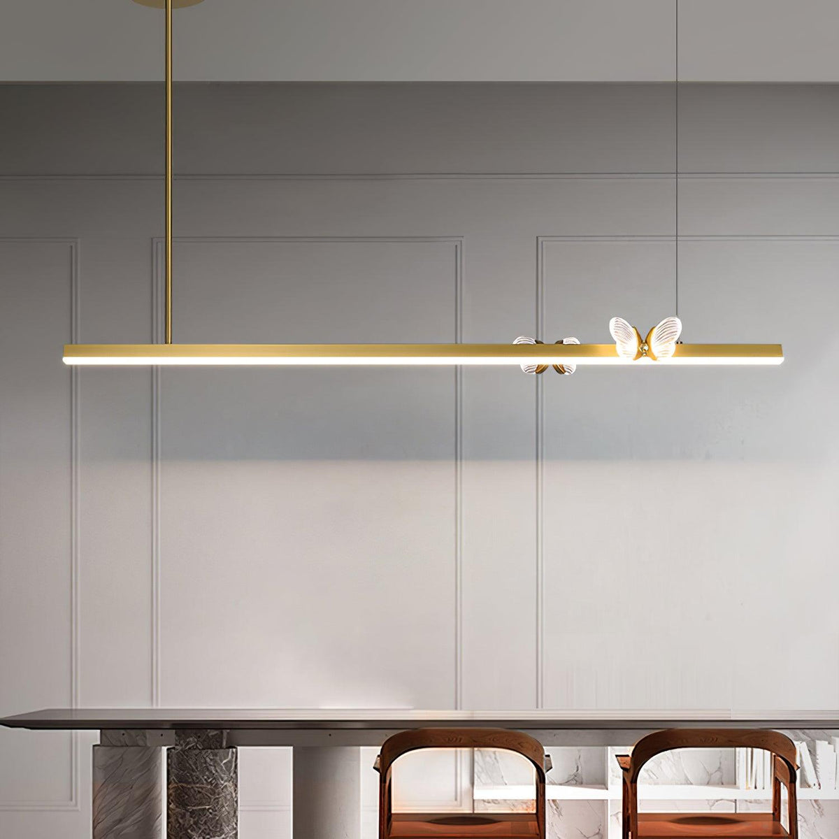 Butterfly Chandelier with Adjustable Brightness — side view