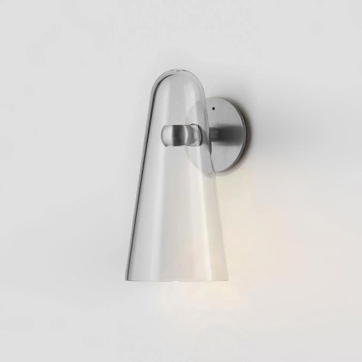 Conical Glass Wall Lamp, Soft Ambient Light — alternate angle
