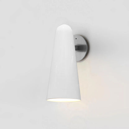 Conical Glass Wall Lamp, Soft Ambient Light — front view