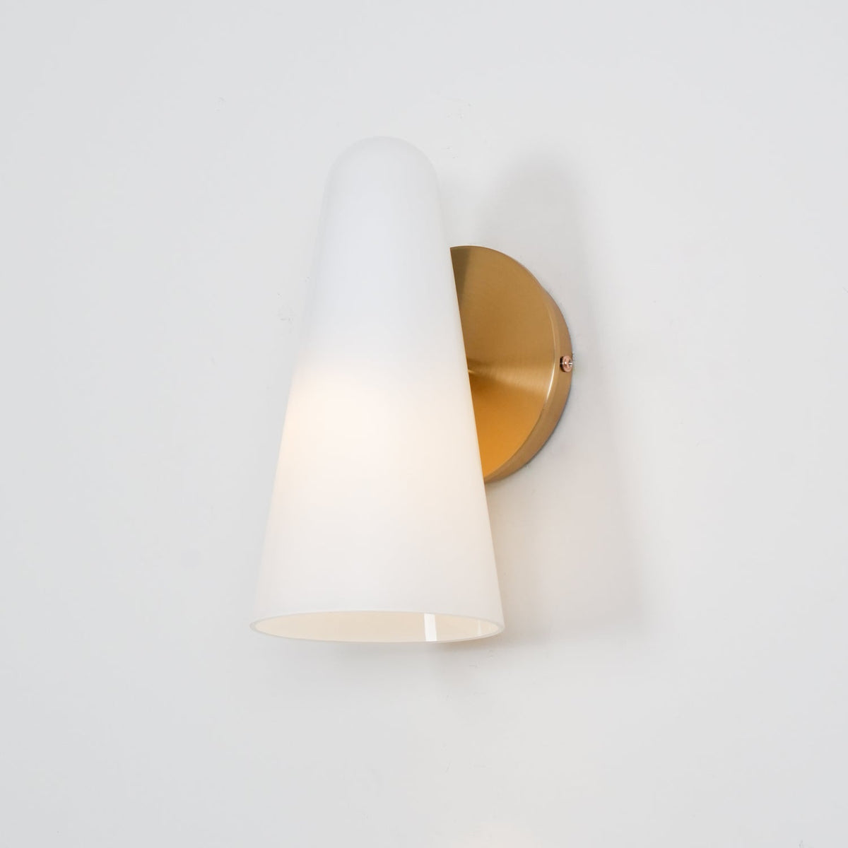 Conical Glass Wall Lamp, Soft Ambient Light