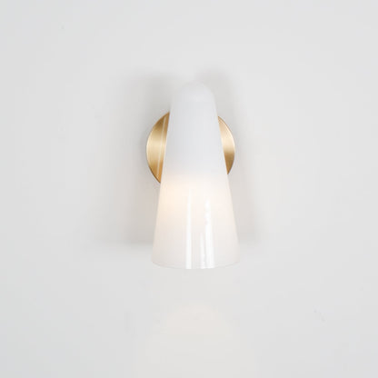Conical Glass Wall Lamp, Soft Ambient Light
