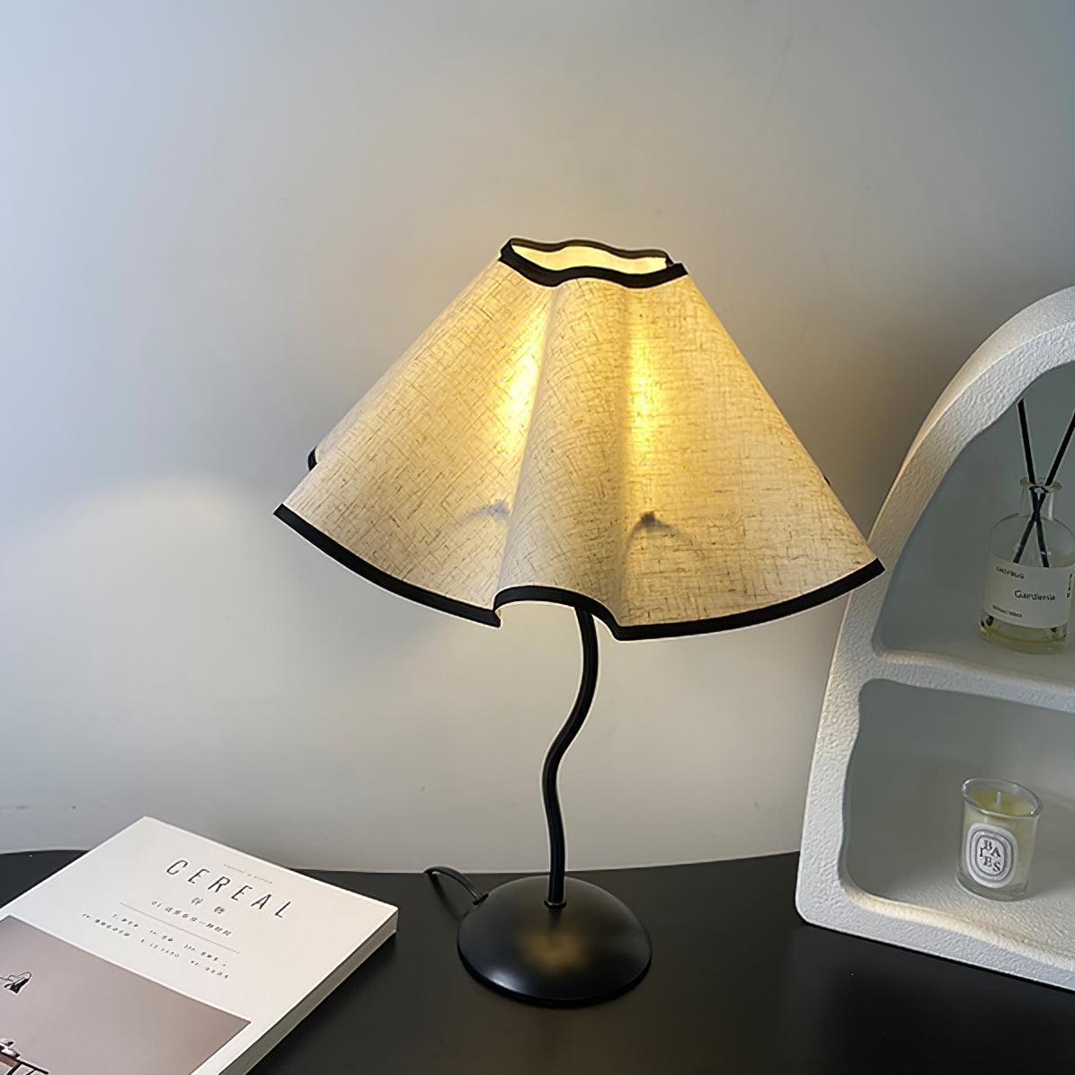 Linen Table Lamp with Adjustable Brightness