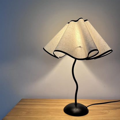 Linen Table Lamp with Adjustable Brightness