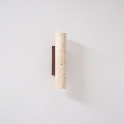 Travertine Column Wall Lamp, Adjustable LED