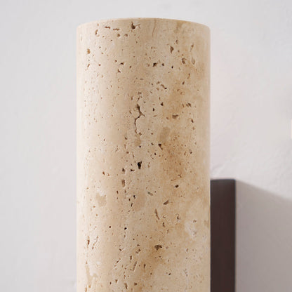 Travertine Column Wall Lamp, Adjustable LED