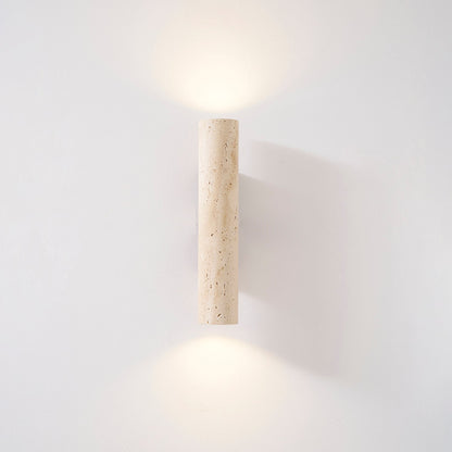 Travertine Column Wall Lamp, Adjustable LED