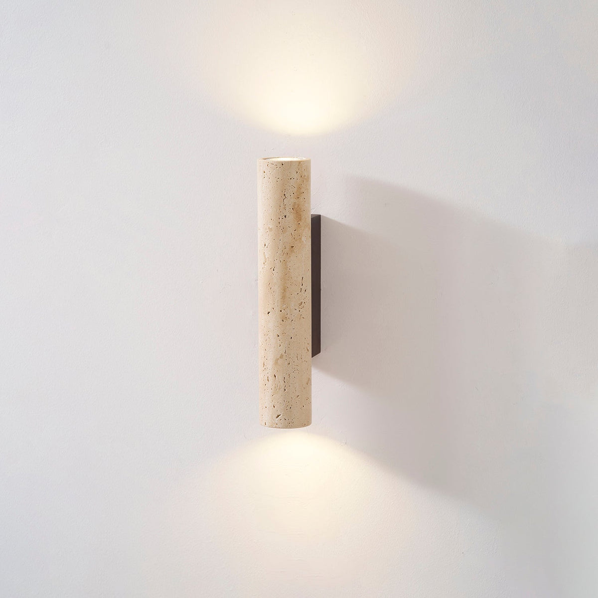 Travertine Column Wall Lamp, Adjustable LED