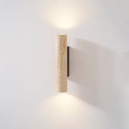 Travertine Column Wall Lamp, Adjustable LED