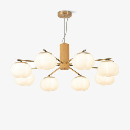 Cotton Ball Chandelier with Soft Glow