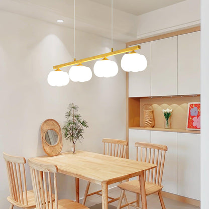 Cotton Ball Chandelier with Soft Glow