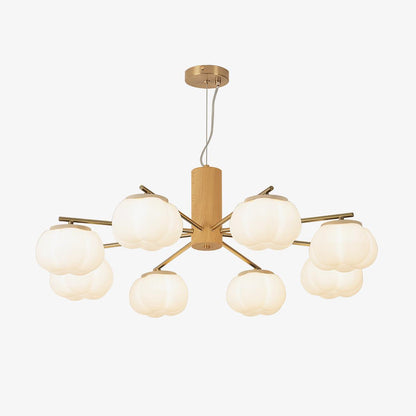 Cotton Ball Chandelier with Soft Glow — alternate angle