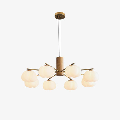 Cotton Ball Chandelier with Soft Glow