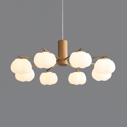 Cotton Ball Chandelier with Soft Glow
